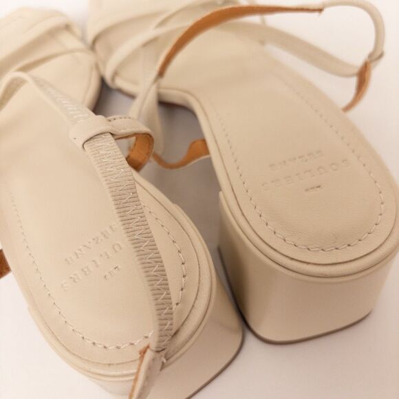 Sezane Pernille Sandals Size 39 Ecru - Picture 7 of 10